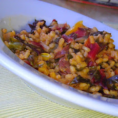 Barley Risotto with Lima Beans, Asparagus and Spinach