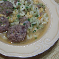 Mother Hubbard Meatball Soup