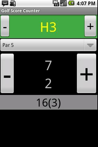 Golf Score Counter