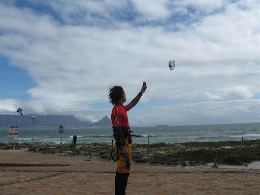 Edwin checkt de wind!