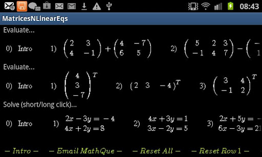 Matrices and Linear Equations