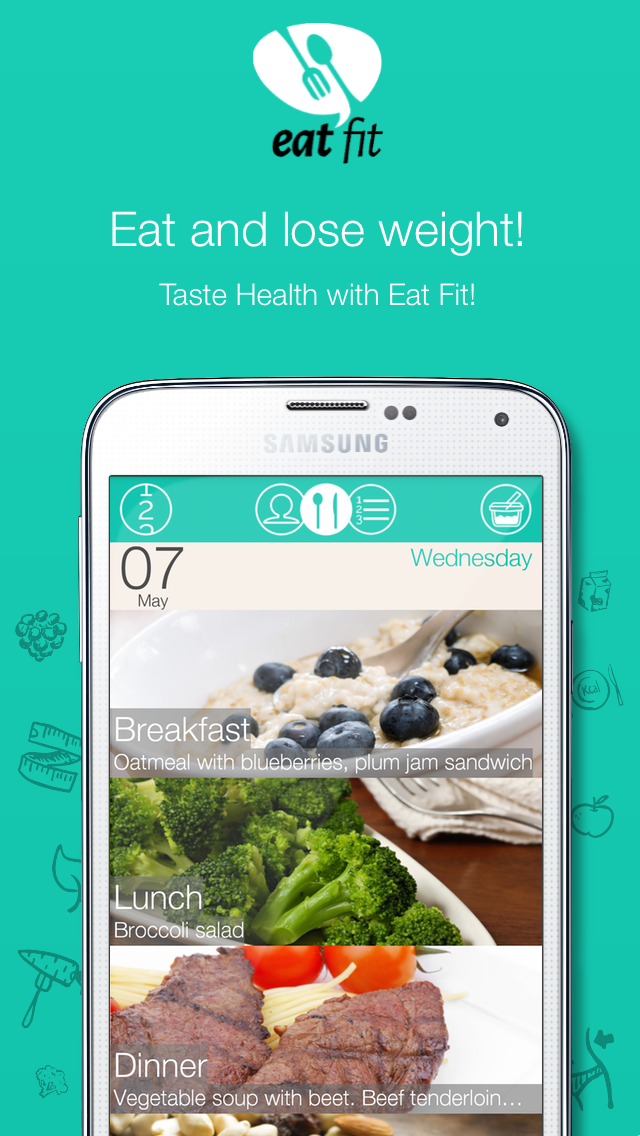 Android application Eat Fit - Diet and Health screenshort