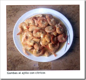 Gambas al Ajillo con citricos