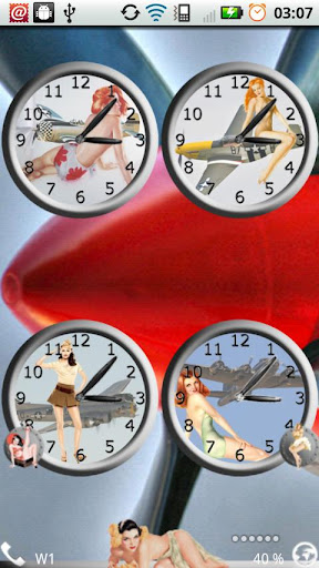 Nose Art Clocks Widget