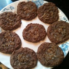 German Chocolate Thumbprint Cookies