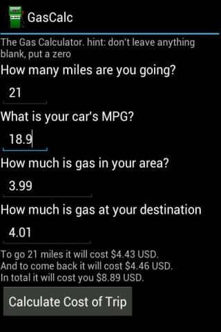 【免費財經App】The Gas Calculator-APP點子