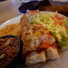 Steakhouse Burrito With Blue Cheese Caesar Salad