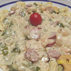Spicy Shrimp and Smoked Sausage Pasta
