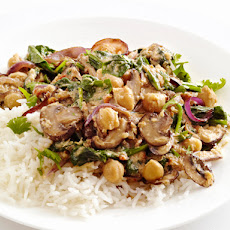 Mushroom and Spinach Korma