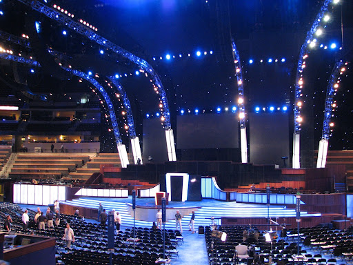 DNC stage and podium