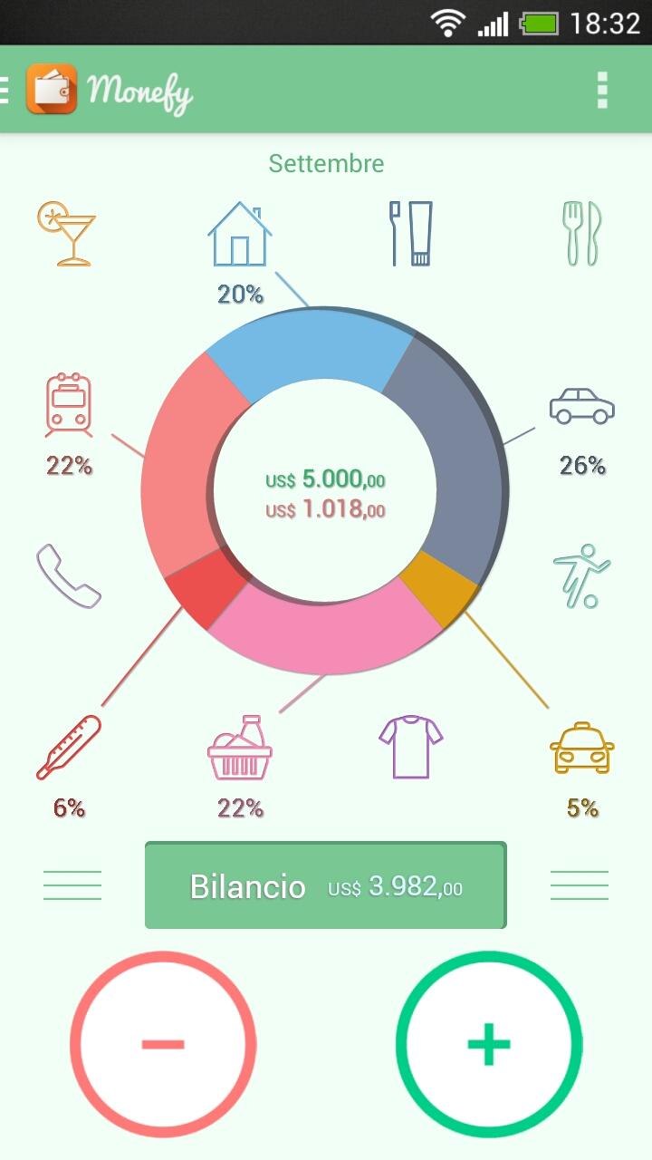 Android application Monefy - Money Manager screenshort