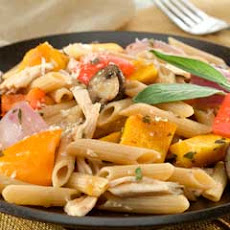 Pasta With Roasted Harvest Vegetables & Chicken