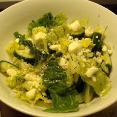 Greek Style Romaine Salad With Lemon and Fresh Dill