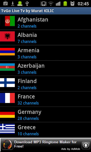 tvgo-live-tv for android screenshot
