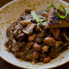 Lemon Garlic Fava Beans & Mushrooms