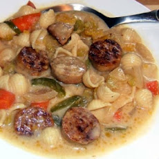 Brat, Beer and Cheese Soup