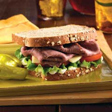 Hearty Roast Beef Sandwich With Provolone