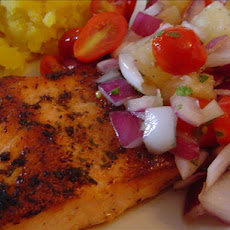 Grilled Cajun Salmon With Tomato Pineapple Salsa