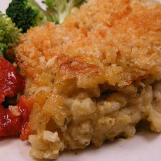 Cheesy Pesto Rice 'n Chicken Bake