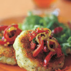 Cod Cakes with Pepper Relish