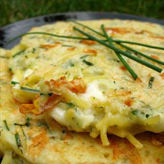 Spring Onion and Feta Noodle Cakes.