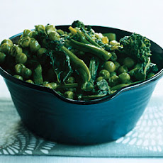 Sauteed Broccoli Rabe and Peas.