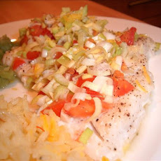 Cod With Cherry Tomatoes and Spring Onions