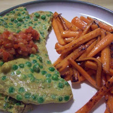 Curried Pea Frittata With Fresh Tomato Chutney