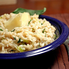 Onion, leek, and parm risotto