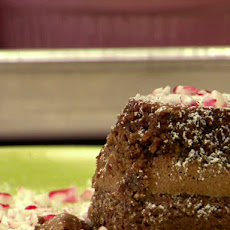Molten Chocolate Cake with Crushed Candy Canes