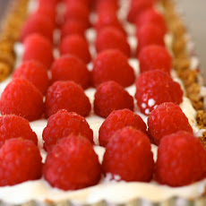 Raspberry Lime Yogurt Tart
