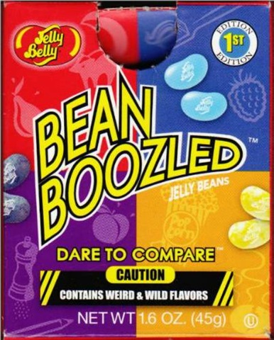 jelly beans flavors. beanboozled jelly beans flavors. Being quot;Bean Boozledquot;; Being quot;Bean Boozledquot;. jaxstate. Jul 27, 11:27 AM. MacPro. Leopard iTunes Movie store
