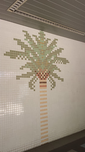 Coconut Tree Mosaic Mural