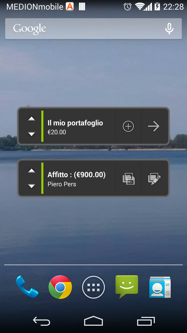 Android application My Expenses screenshort