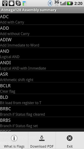 AVR128 Assembly summary