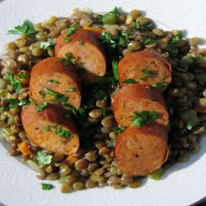 Lentils with Andouille Sausage