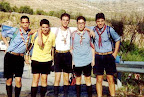 Daniele, me, Gianni, Antonio, Giovanni. Noto Antica, May 1999