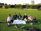 Pic-nic in a park of Paris with the Brothers of Charity.