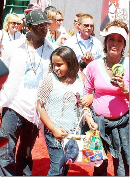 Bobby Brown Whitney Houston and Daughter Bobbi Kristina  picture