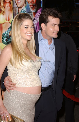 Charlie Sheen and second wife Denise Richards photo