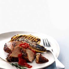 Grilled Pork Tenderloin and Belgian Endive and Tomato Chile Jam