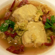 Ravioli & Cabbage Soup