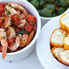 Greek-Style Shrimp With Feta-Stuffed Peppers