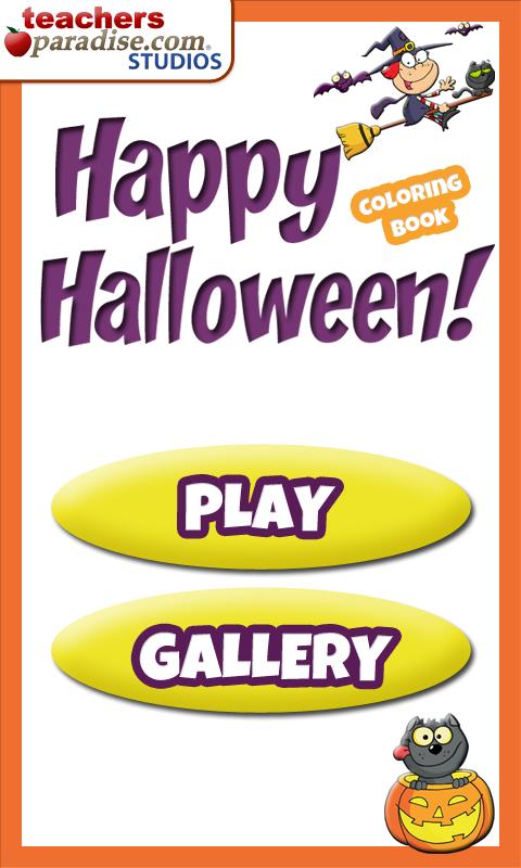 Android application Happy Halloween Coloring Game screenshort