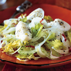 Burrata Cheese with Shaved Vegetable Salad