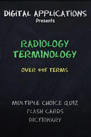 445 RADIOLOGY X-Ray Terms Quiz