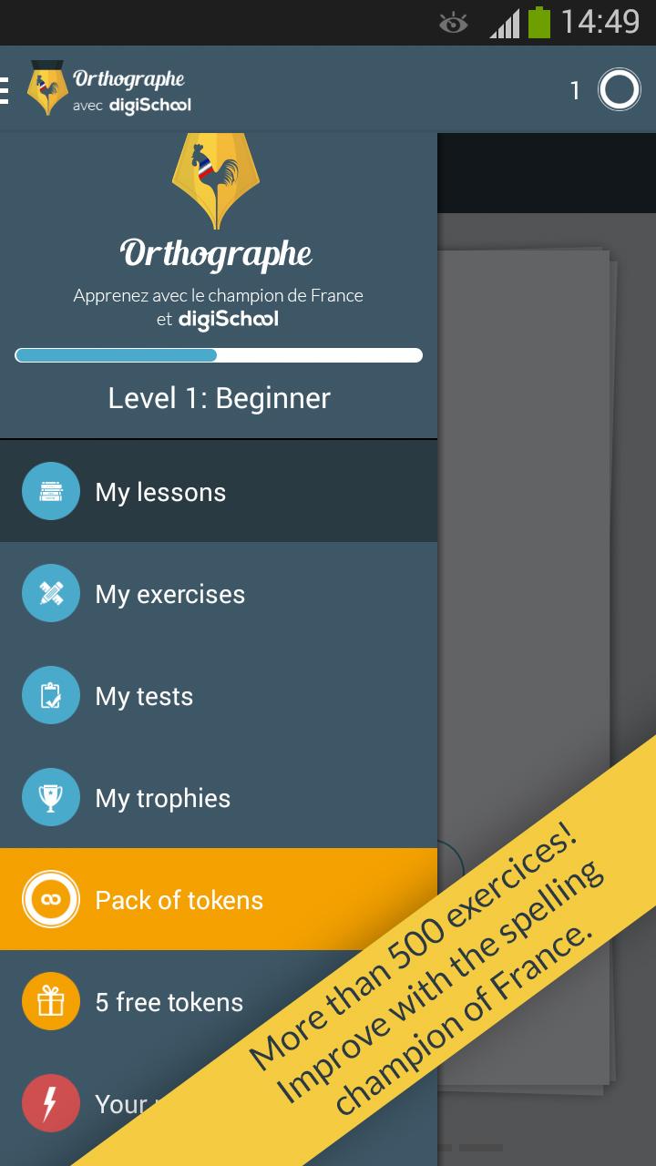 Android application French spelling by digischool screenshort