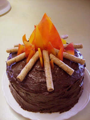 Campfire cake - Cake Decorating