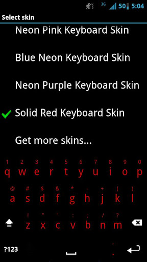 Solid Red Keyboard Skin