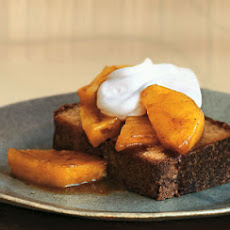 Almond Cake with Roasted Pineapple and Vanilla Cream